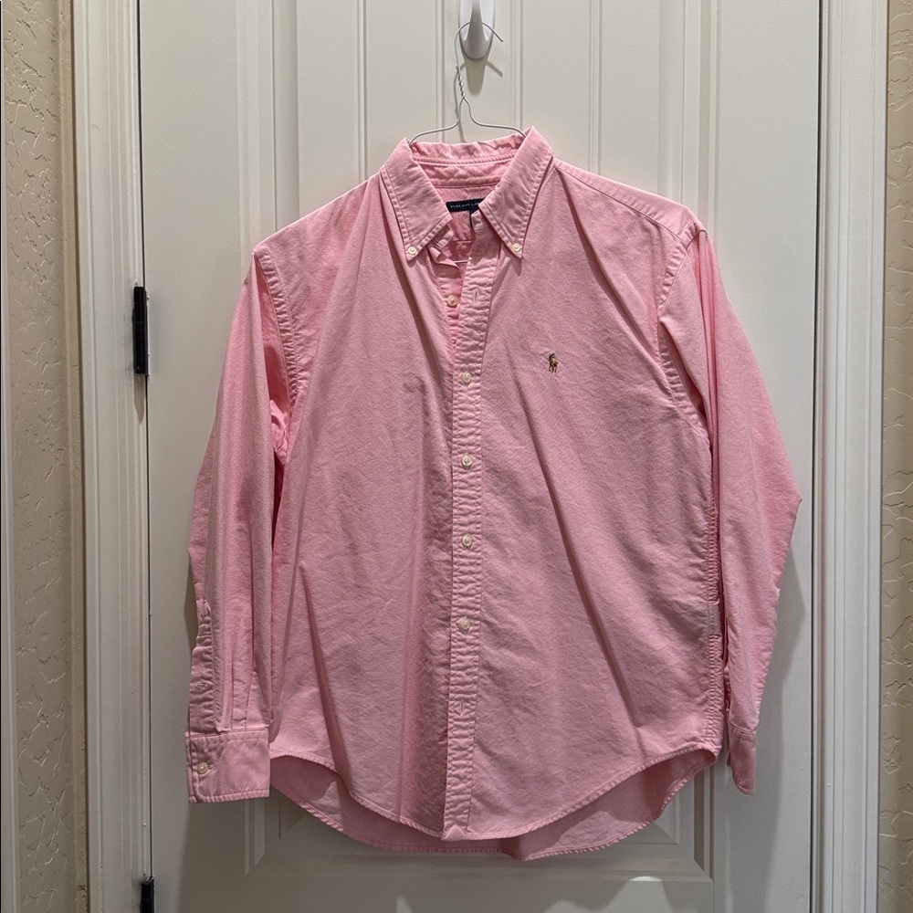 Women’s Ralph Lauren Sport Pink Cotton Oxford Shirt